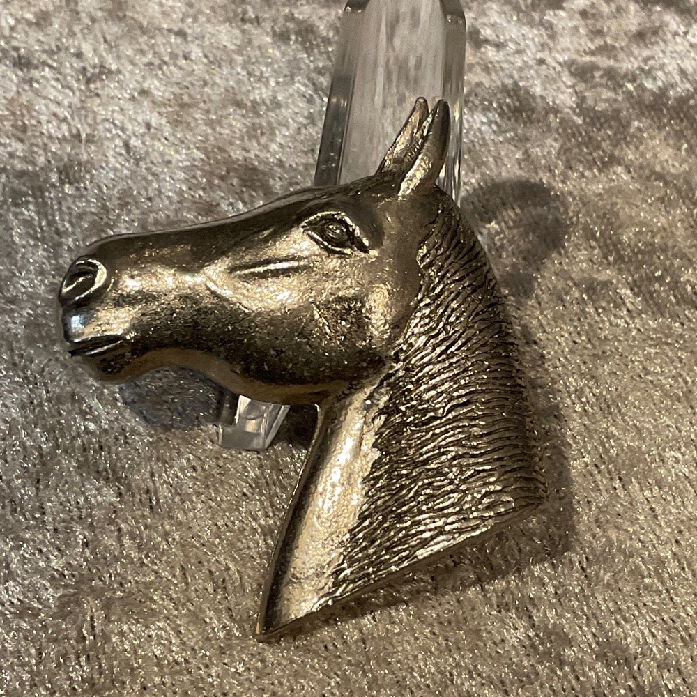 Vintage Florenta of Calif Metal Horse's Head Bolo Tie Piece